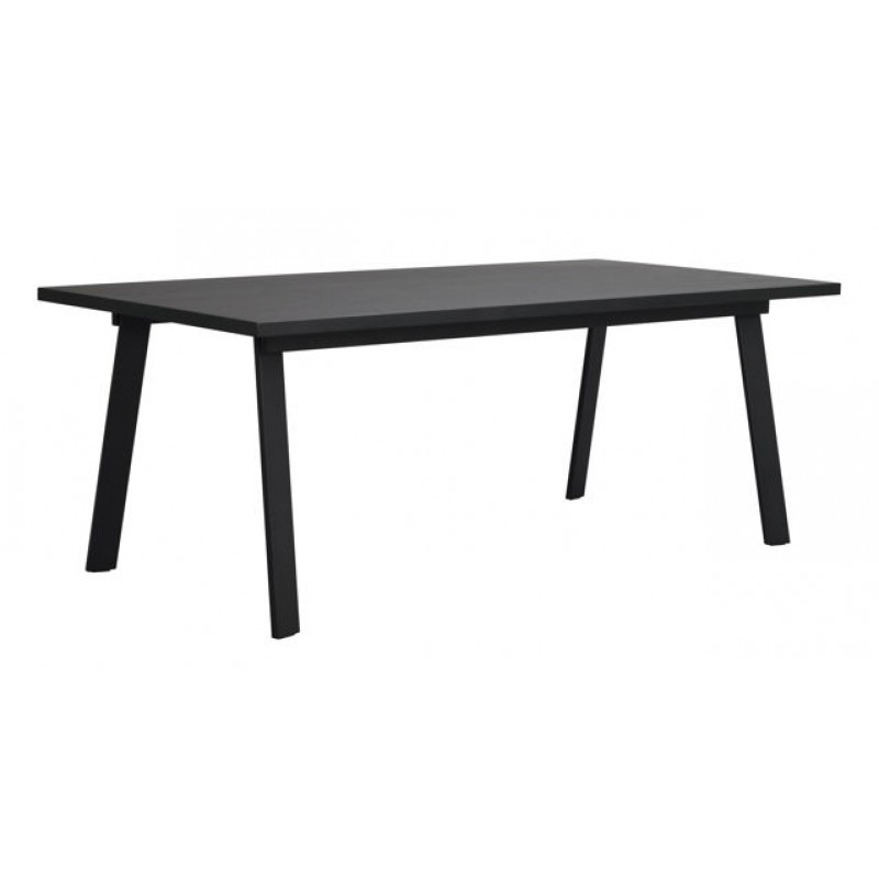 RO Winnipeg Extending Dining Table Black/Black